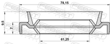 Febest 95EDS-63780710X Drive Shaft Oil Seal 61.25X78.15X7X9.5