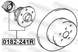 Febest 0182-241R Rear Wheel Hub