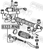 Febest 0322-RN8 Steering Tie Rod