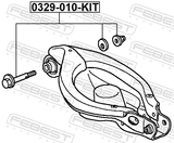 Febest 0329-010-KIT Repair Kit, Camber Adjusting Eccentric Bolt