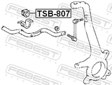 Febest TSB-807 Front Stabilizer Bar Bush D30