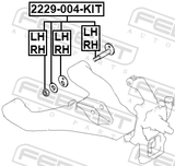 Febest 2229-004-KIT Repair Kit, Camber Adjusting Eccentric Bolt