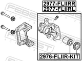 Febest 2977-FLIIRL Rear Left Brake Caliper Assembly