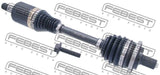 Febest 1614-211RH Front CV Axle Shaft Right 24X556X35