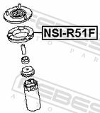 Febest NSI-R51F Front Spring Upper Seat