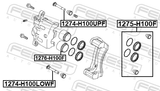 Febest 1274-H100LOWF Front Caliper Slide Pin