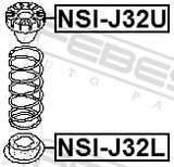 Febest NSI-J32L Rear Spring Lower Seat