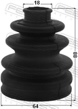 Febest 0115-MHU38R Boot Inner CV Joint Kit 64X88X18