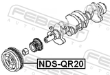 Febest NDS-QR20 Crankshaft Pulley