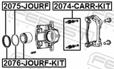 Febest 2076-JOURF-KIT Repair Kit, Front Caliper Piston D51