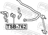 Febest TSB-762 Rear Stabilizer Bar Bush D15