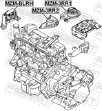 Febest MZM-BLRH Right Engine Mount (Hydro)