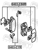 Febest 0403-CYR Disc Brake Clip Set