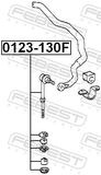 Febest 0123-130F Front Stabilizer Link / Sway Bar Link