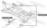 Febest VWAB-B8EM Subframe Bushing Kit