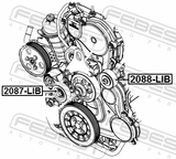 Febest 2087-LIB Pulley Tensioner Kit
