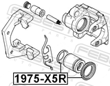 Febest 1975-X5R Rear Brake Caliper Repair Kit (Set For One Side)