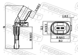 Febest 23606-011 ABS Sensor Rear Left