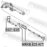 Febest NRKB-E25-KIT Steering Gear Boot (Set For Two Sides)