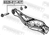 Febest 0329-011-KIT Repair Kit, Camber Adjusting Eccentric Bolt