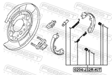 Febest 0204-J32R-KIT Brake Shoe Fitting Kit