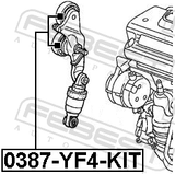 Febest 0387-YF4-KIT Pulley Tensioner Kit