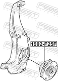 Febest 1982-F25F Front Wheel Hub