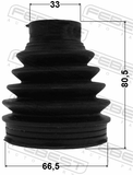 Febest 0115P-GRX133R Boot CV Joint Kit Pvc 66.5X80.5X33