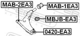 Febest MAB-1EA3 Rear Bushing, Front Control Arm
