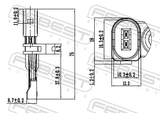 Febest 23606-016 ABS Sensor Rear