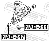 Febest NAB-247 Rear Knuckle Bushing