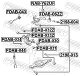 Febest FDAB-030 Rear Knuckle Bushing