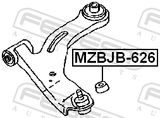 Febest MZBJB-626 Ball Joint Boot 34X23.6X17.5