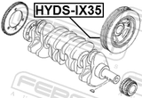 Febest HYDS-IX35 Crankshaft Pulley