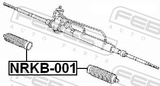 Febest NRKB-001 Steering Gear Boot