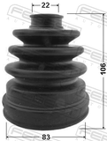 Febest 0215-JP16 Boot Inner CV Joint Kit 83X106X22
