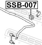 Febest SSB-007 Rear Stabilizer Bar Bush D16