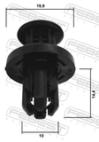 Febest 88570-103 Retainer Clip