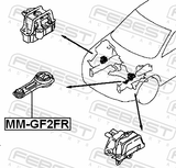 Febest MM-GF2FR Front Engine Mount