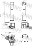 Febest 03640-001 Ignition Coil