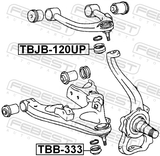 Febest TBB-333 Lower Control Arm Ball Joint Boot 39.6X40.5X22.2