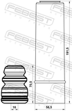Febest KSHB-PICR-KIT Boot With Jounce Bumper Rear Shock Absorber Kit