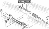 Febest 0522-MZ6GH Steering Tie Rod