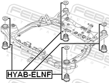 Febest HYAB-ELNF Subframe Bushing