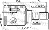 Febest 0211-F154WDLH Inner CV Joint Left 23X40X27