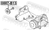 Febest 0887-B13 Pulley Tensioner Kit