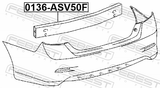 Febest 0136-ASV50R Retainer Rear Bumper