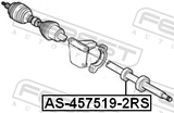 Febest AS-457519-2RS Axle Shaft Bearing 45X75X19