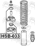 Febest HSB-033 Front Shock Absorber Bushing