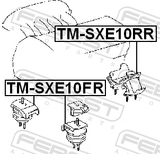 Febest TM-SXE10FR Front Engine Mount (Hydro)